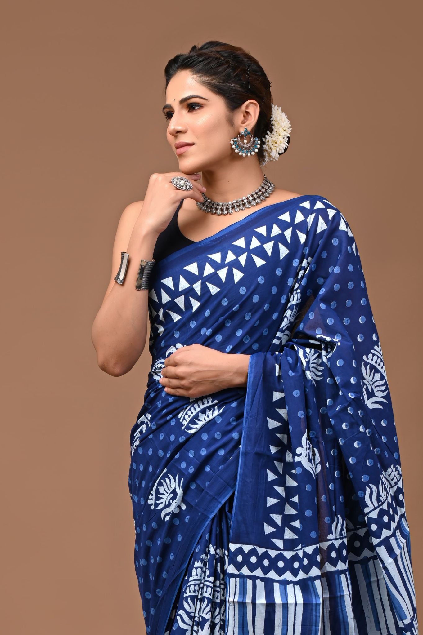 Cotton Molmol Saree - 9