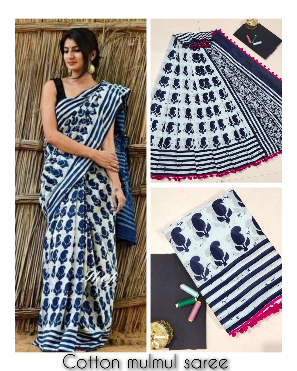 Cotton Molmol Saree - 10