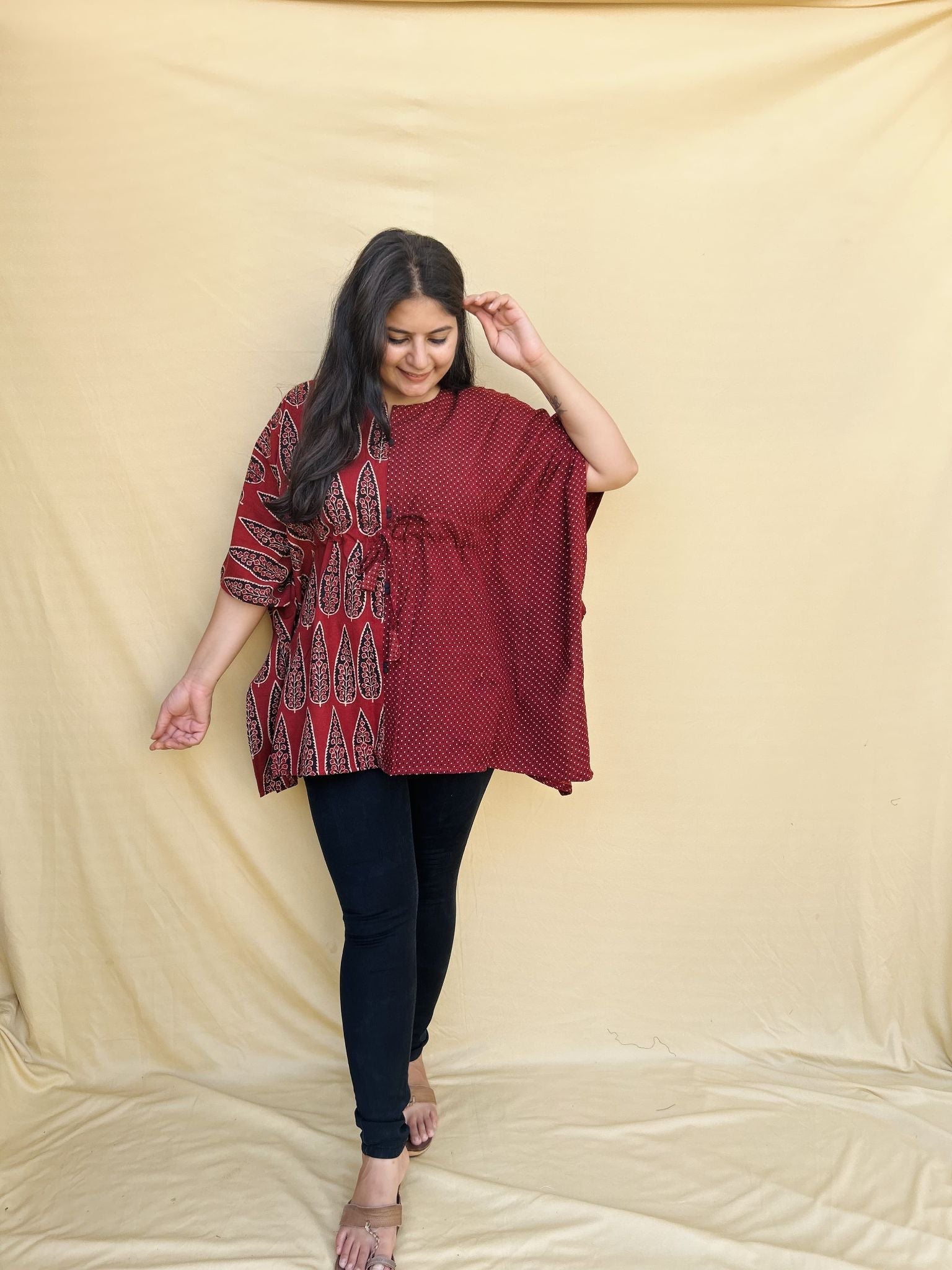 Ajrakh Kaftan Top - 8