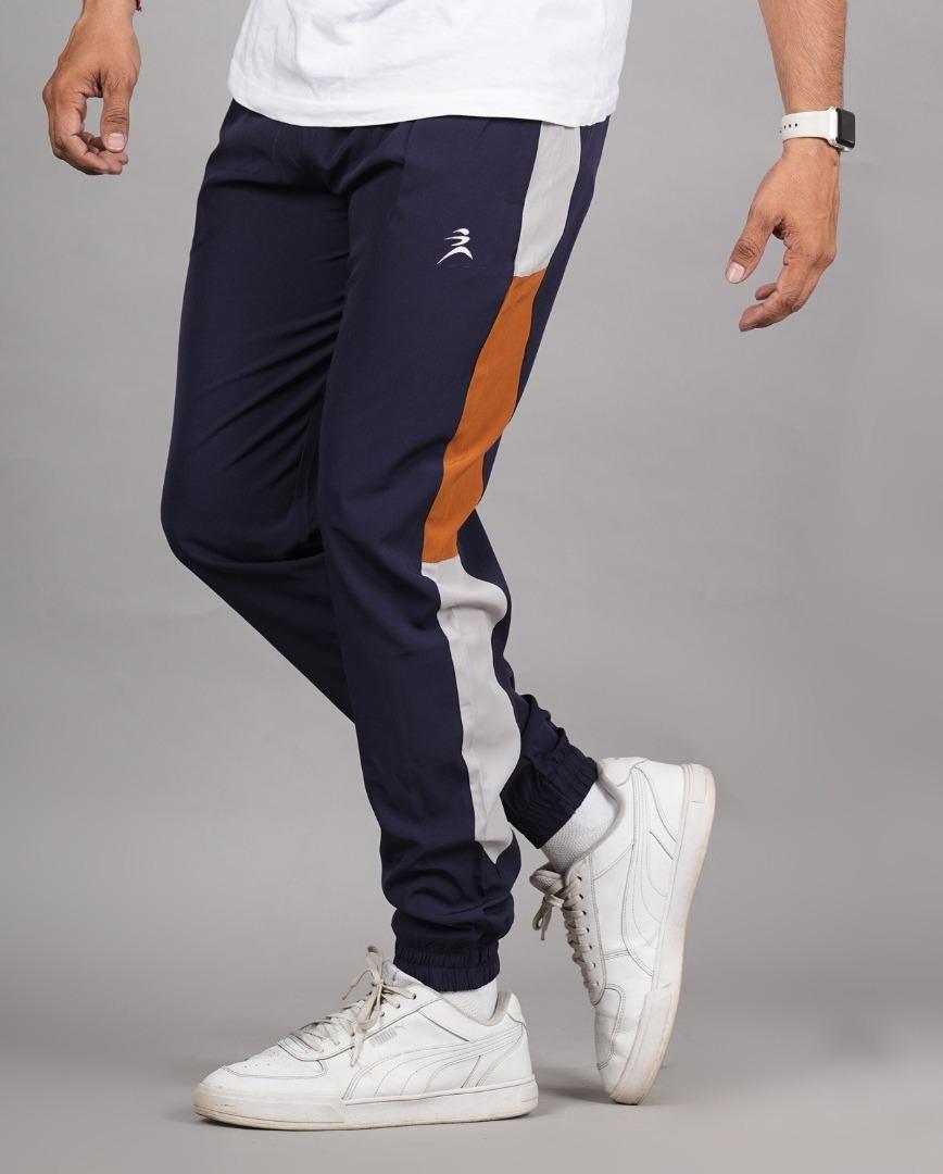 Men's Lycra Color Block Panel Jogger