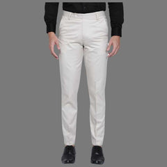 Lycra Blend Solid Regular Fit Mens Formal Trousers