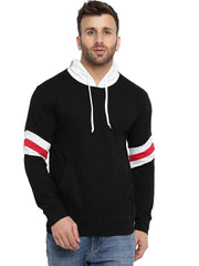 Cotton Solid Full Sleeves Hooded T-Shirt