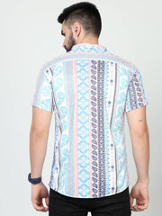 Men's Printed Rayon Half Sleeves Shirt