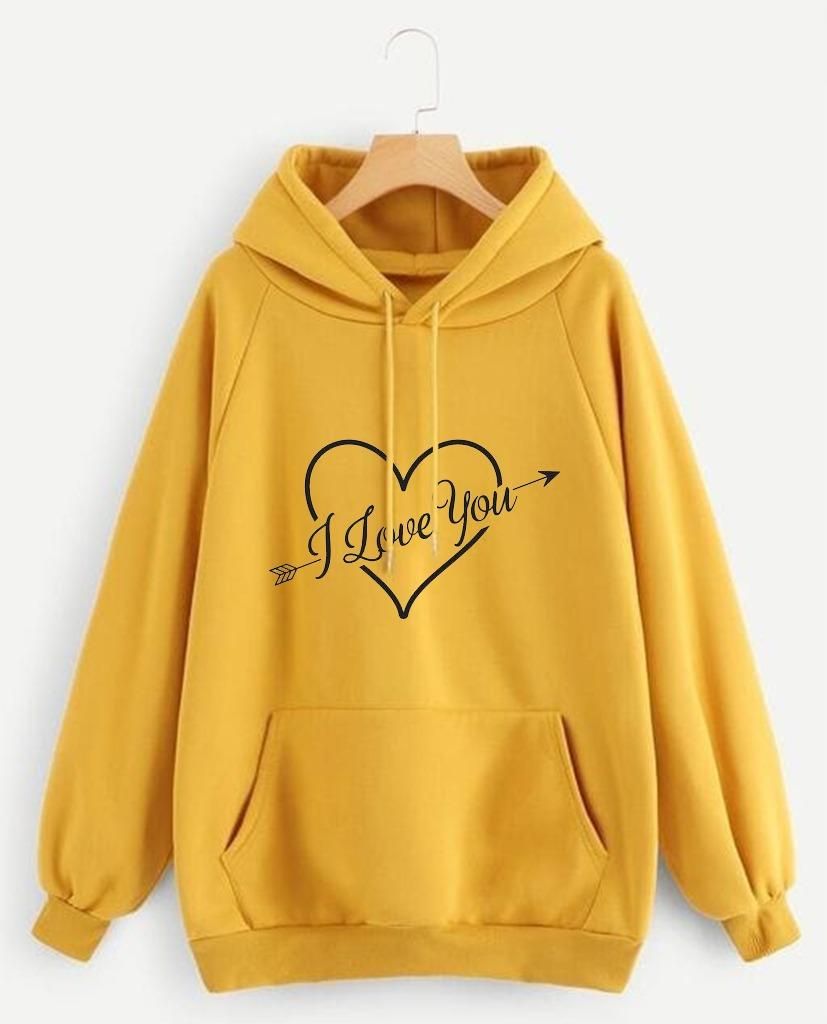 Women's Fleece Printed Hoodie