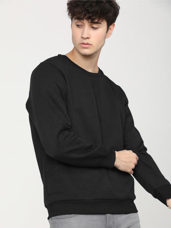 Cotton Solid Full Sleeves Regular Fit Mens Sweatshirt