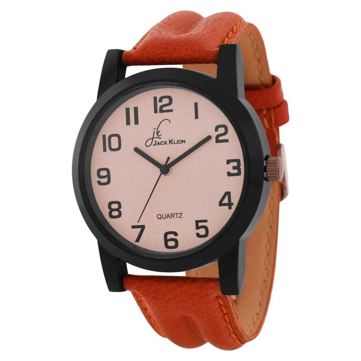 Jack Klein Men's Analog Synthetic Leather Watch