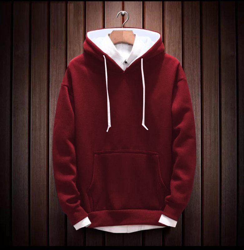 Tom Scott Cotton Fleece Solid Full Sleeves Hoodie