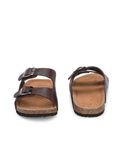 Mens Arizona Cherry Leather Slippers