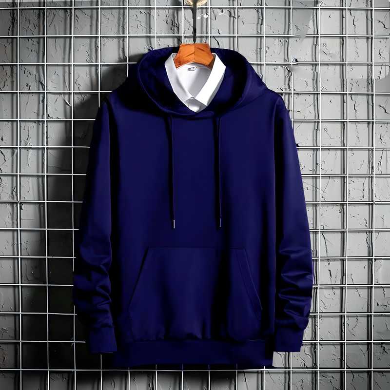 Cotton Solid Hoodie