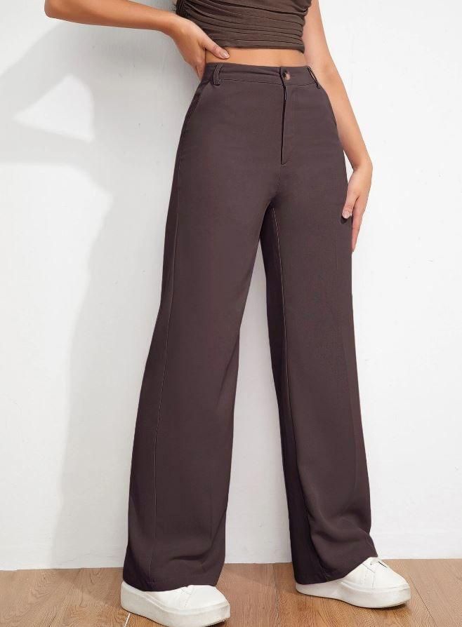 Women's Flat Front Casual Trousers