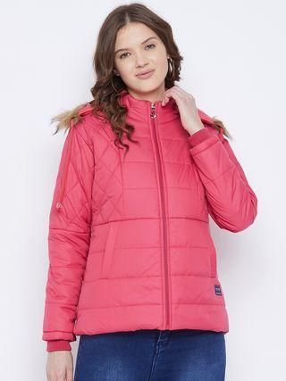 Women's Winter Wear Solid Parka Jacket