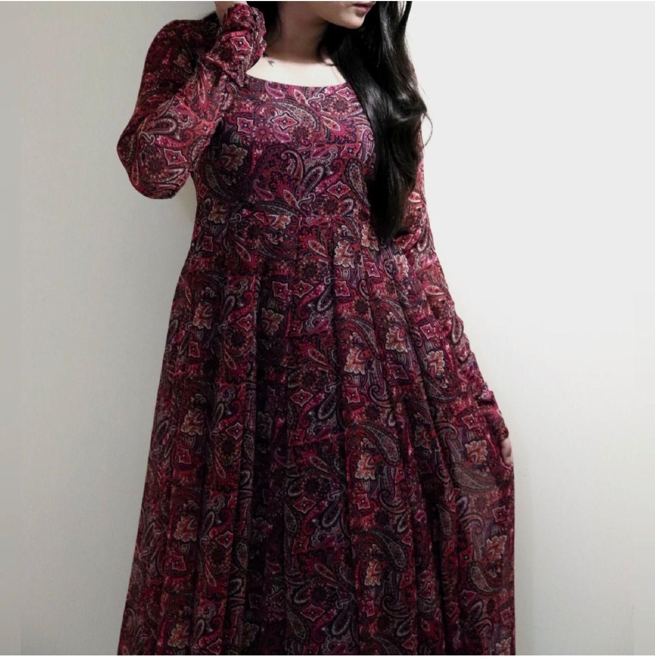 Bedrucktes Anarkali-Kurti aus Georgette für Damen in Übergröße