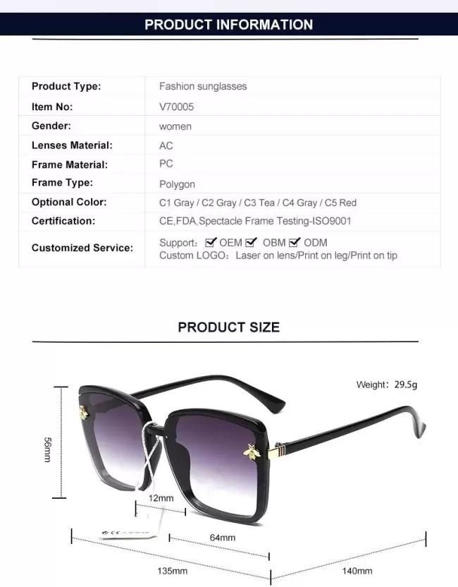 UV Protection Over-sized Sunglasses (64) (For Women, Violet)