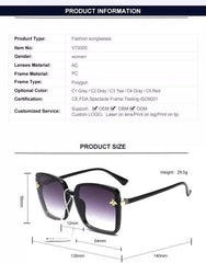 UV Protection Over-sized Sunglasses (64) (For Women, Violet)