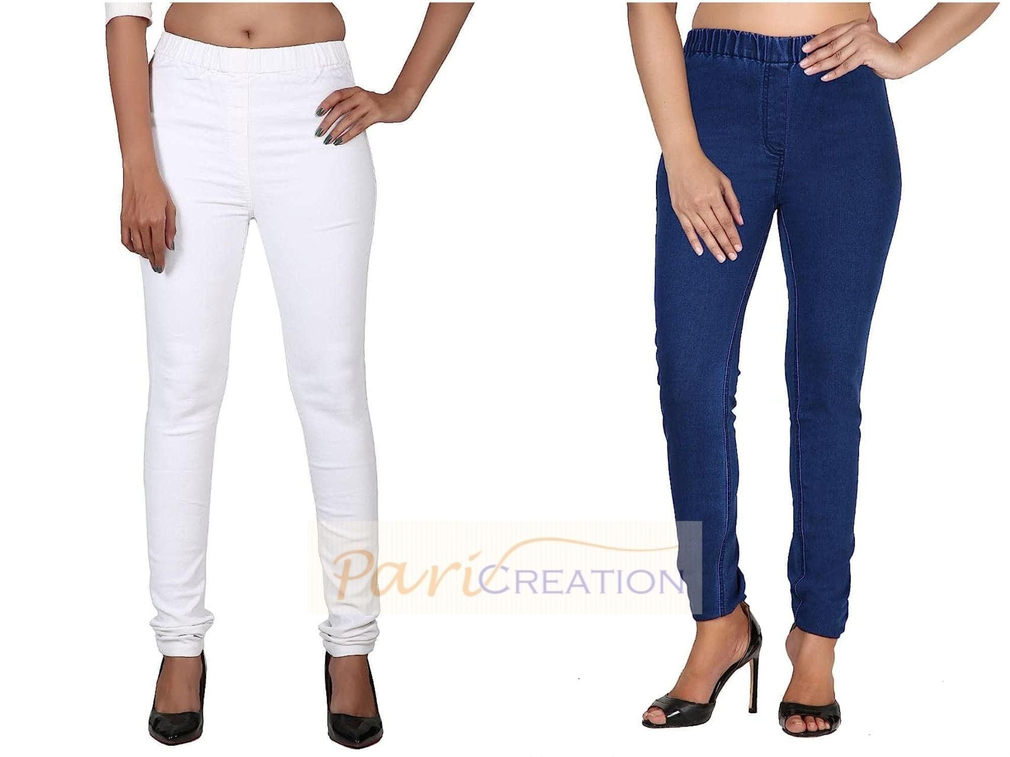 FITWINGS Kombi aus 2 Jeggings für Damen, Slim Fit, Denim, Lycra, dehnbar