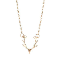 Christ Christmas Little Antler Deer Head Elk Necklace Classic Color Chokers Necklaces For Women