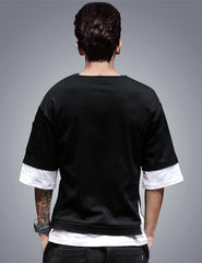 Eyebogler Men Colorblock Round Neck T-shirt