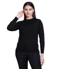 Women's Solid Woolen Full Sleeves Sweater