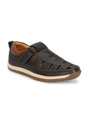 Mens Luxury Feet Brown Leather Sandals