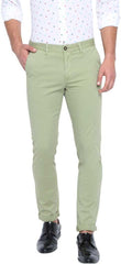 Lycra Blend Solid Slim Fit Mens Casual Trousers