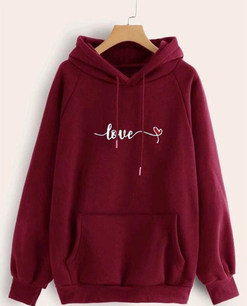 Bedruckter Fleece-Hoodie für Damen