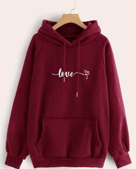 Women's Fleece Printed Hoodie