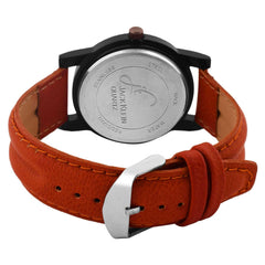 Jack Klein Men's Analog Synthetic Leather Watch