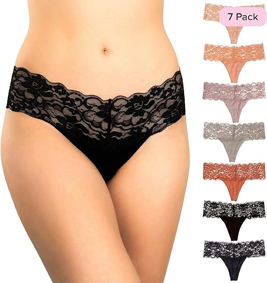 Spitzen-String-Set für Damen – 4 Stück im Pack