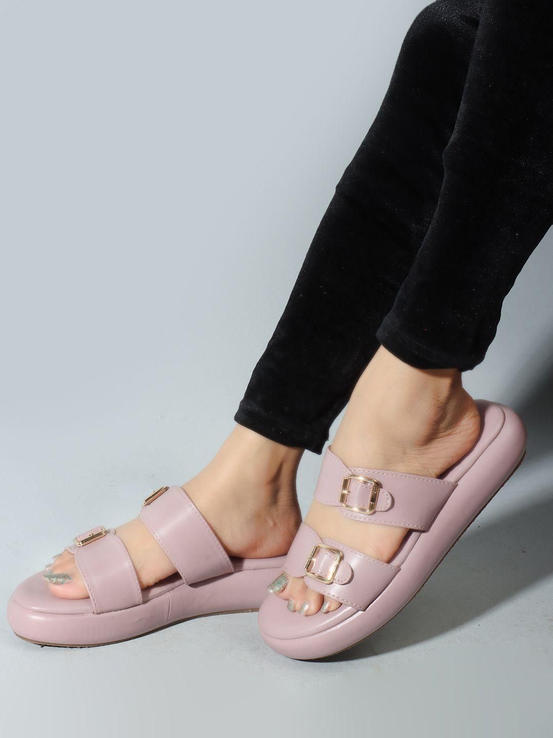 Kiravi Double Buckle Rose Sandals