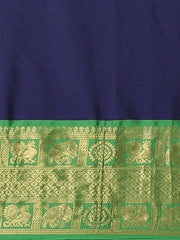 Pretty Solid Cotton  Saree With Jacquard Border