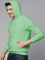 Fleece Solid Full Sleeves Hoodie