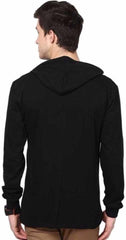 Cotton Solid Full Sleeves Hooded T-Shirt