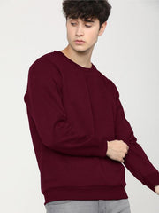 Cotton Solid Full Sleeves Regular Fit Mens Sweatshirt