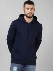 Cotton Solid Hoodie Jacket