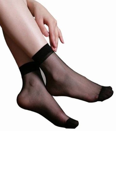 Knöchelhohe dünne transparente Damen-Socken, modische Socken für Damen, 2 Stück