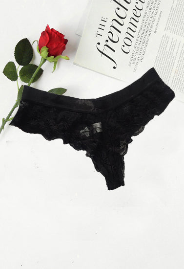 BODY Black Ruched Booty Cheeky Lace Hipster