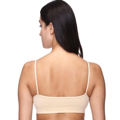 "Comfort" Beige Thin Straps Sports Bra