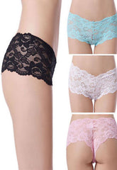 Kaufen Sie Plus Size French Knickers mit Vollspitze im 3er-Pack + 1 Gratis-BH (ausverkauft)