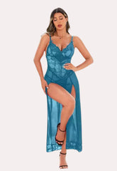 Schicke Damen Babydoll Dessous in Blau