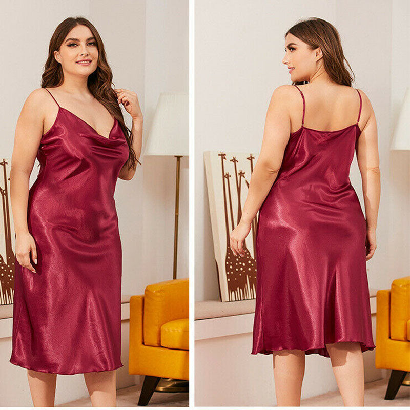 Classic Plus size Luxury Silky Satin Nightwear (4XL-5XL)