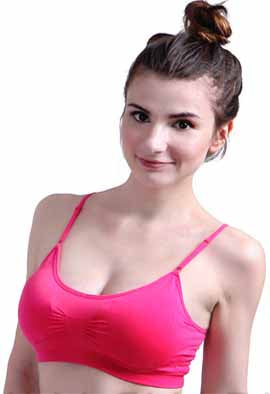 Cool Magenta Comfy Medium Impact Sports Bra And Free Boyshort