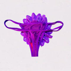 Mode Sexy Frauen Blume Stil Spitze G-String Panty