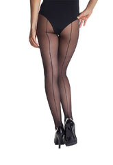 Fashion tights bow with seam sheer pantihose