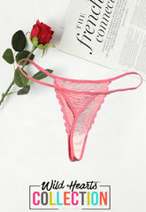 Verführerischer G-String aus rosa Spitze für Damen