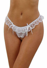 French Daina Extra plus size pearl lace thong