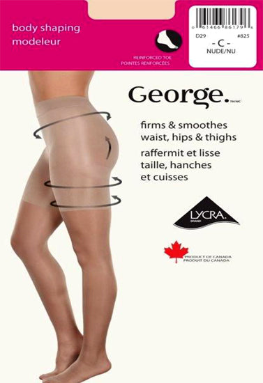 GEORGE Sexy Strumpfhose für Damen, transparent, mit verstärktem Zehenbereich und Beinabschluss