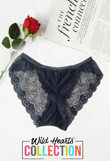 HOT Optional Blue High Crotch Transparent Brief Underwear + 1 Free Bra