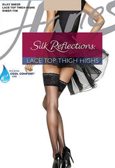 Hanes Silk Reflections Sandalfoot Thigh High Silky Stockings(Sold Out)