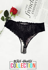 Hot Mesh Black Lace Thong Panty