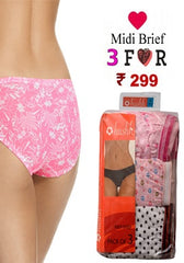 Hushh Ultra Comfy Set Of 3 Midi Brief(sold out)